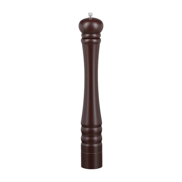 Pfeffermühle Holz, Keramikmahlwerk, groß, HxBxT: 40 x 6 x 6 cm, klassisches Design, schokobraun - Relaxdays