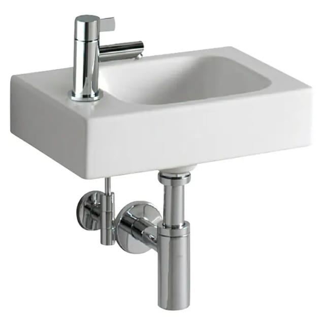 Geberit - iCon Handwaschbecken 38x28cm, weiß, mit Hahnloch links,