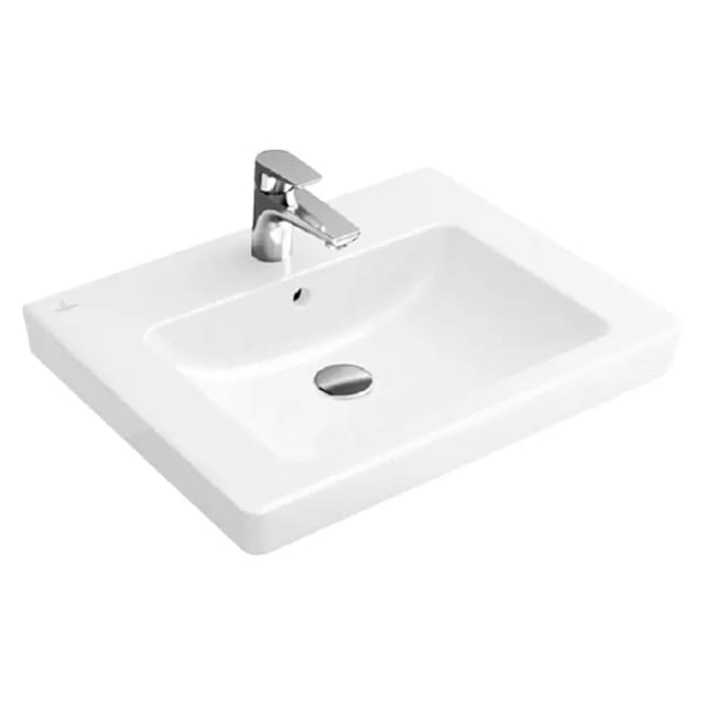 Villeroy & Boch Subway 2.0 Waschtisch, mit Überlauf, 1 Hahnloch,