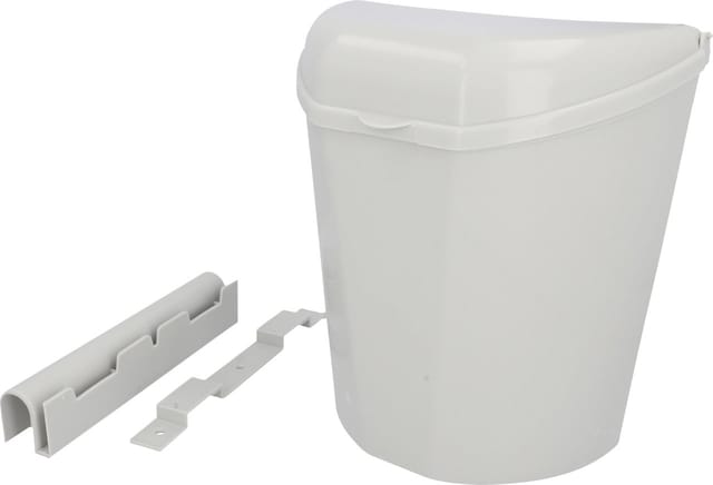 Cartrend Caravan Abfalleimer mit Deckel und Halterung 10 Liter Einbau-Mülleimer