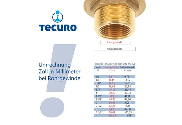 Tecuro - Aufnahme Adapter Übergangsstück M24 x 1 ag x 1/2 Zoll ag, Steckkupplung, ms hochglanzverchromt