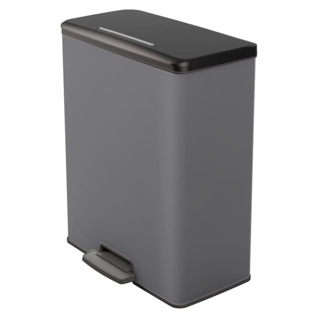 Curver - Deco Bin Mülleimer - 65L- mit Pedal - cool grey