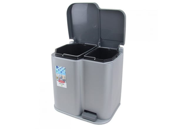 Duo Pedalbin 21L Sortierbehälter, grau - Curver