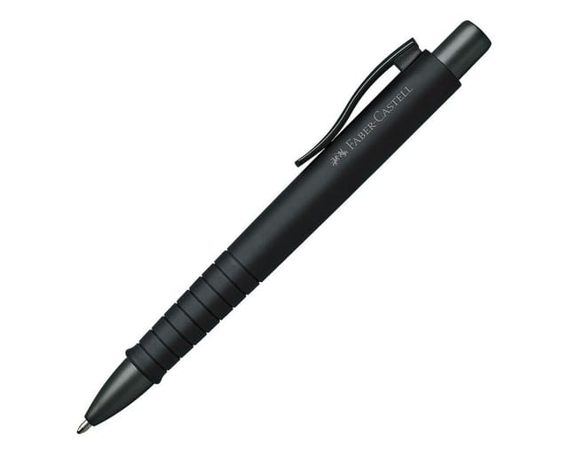 Faber Castell - Kugelschreiber poly ball All Black & White Strichstärke: 0,6 mm Schreibfarbe: blau