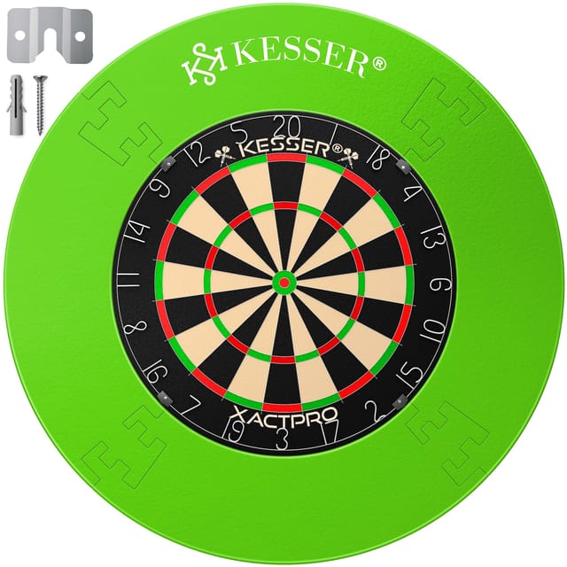 KESSER® Dartscheibe Sisal mit 9 Dartpfeile Professional Dartboard + 21 Pro Flights + Zubehör Steeldart Offizielles Dartscheibe 9 Pfeilen Metallspitze Profi Steeldartscheibe - Dartboard inkl. Montageset