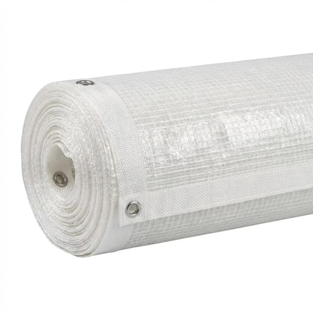 Gitterplane für Gerüste 2,70 x 10 m 200 g/m² Weiss/Transluzent