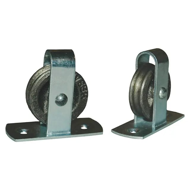Stehrolle 496 Nut 6 mm Grauguss mit Längsplatte und gedrehter Nut