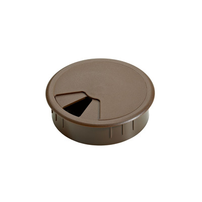 Hettich - Kabeldurchlass Kunststoff, ø 80mm , braun