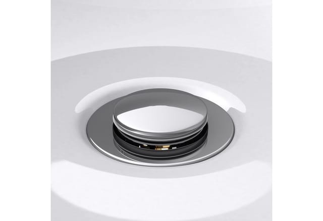 Sogood - doporro Design Push-Open-Ventil PU05 Ablaufgarnitur / Waschbeckenstöpsel - Silber