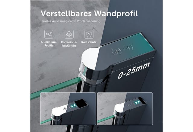 Doporro Duschtür Nischentür dusche Duschabtrennung Duschkabine 80cm Nischendrehtür 195cm ESG-Sicherheitsglas Duschtür aus Klarglas mit Hebe- und