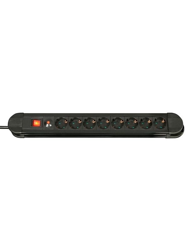 73104 Steckdosenleiste mit Schalter 8fach Schwarz Schutzkontakt 1 St. - Lindy