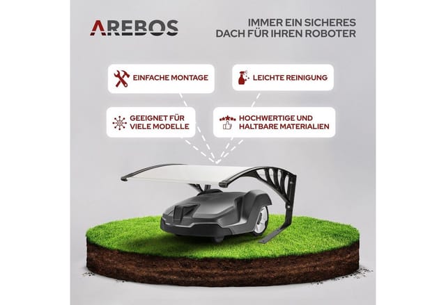 Arebos - Mähroboter Garage Dach Carport Überdachung für Rasenroboter