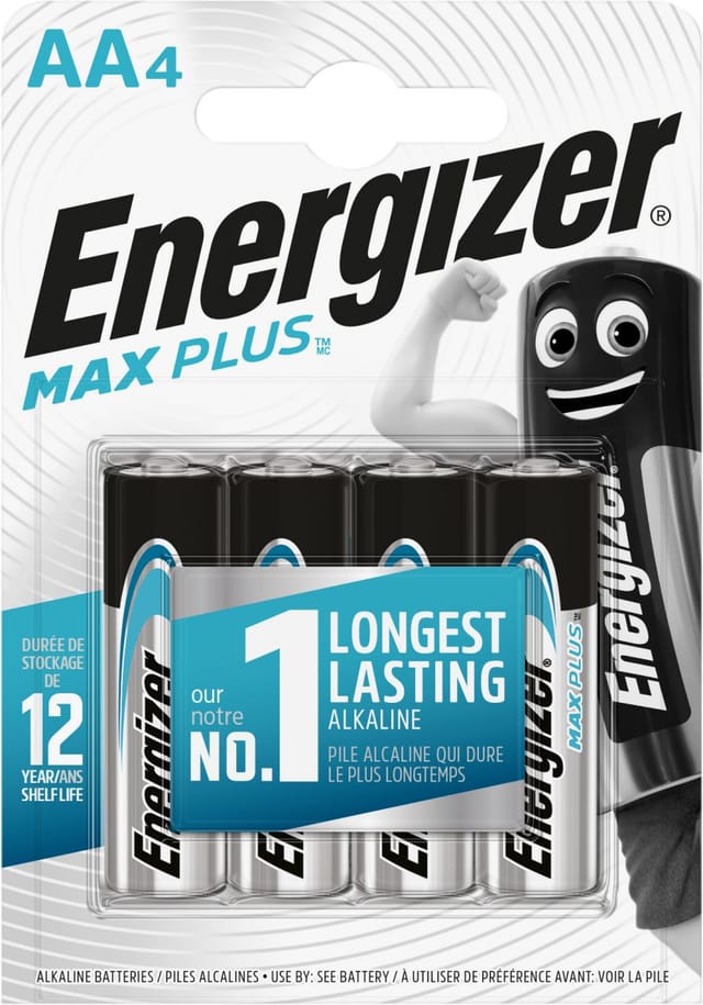 Energizer - Alkaline Max Plus Mignon aa 1,5 v, 4er Pack Batterien