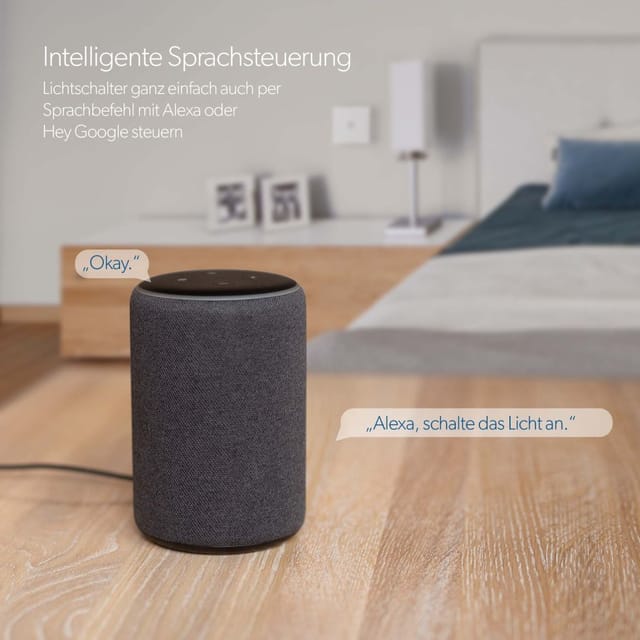 Wifi Touch Schalter schwarz Glasoptik, Tuya-App, Unterputz Dimmschalter - Unitec