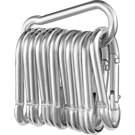 12 Stück Rostfreie Karabiner, 606 Mm, Hochwertige Verzinkte Stahlfederkarabiner, Sichere Traglast 180 Kg, Ideal Für Hängematten, Camping, Rucksäcke, Leinen, Reisen, Wandern Usw.