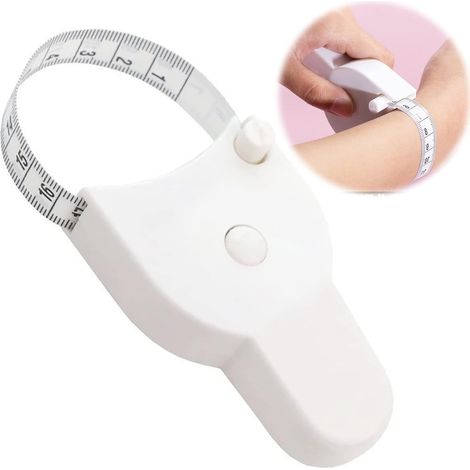 Körpermaßband, Flexibles Maßband, 150 Cm / 60 Zoll, Für Individuelle Körpermaße. Weißes, Einziehbares Körpermaßband