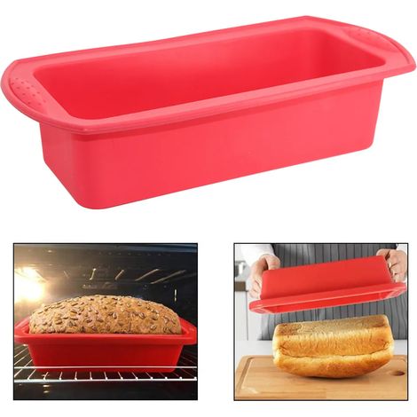 2-teilige Silikon-brotform, Antihaftbeschichtete Silikon-backform, Leicht Zu Lösen, Ideal Für Selbstgemachte Kuchen, Brote, Hackbraten Und Quiches.