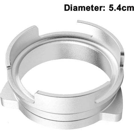 54-mm-kaffeedosierring, Espressozubehör, Dosiertrichter, Legierungsmaterial, Silber/schwarz (silber)