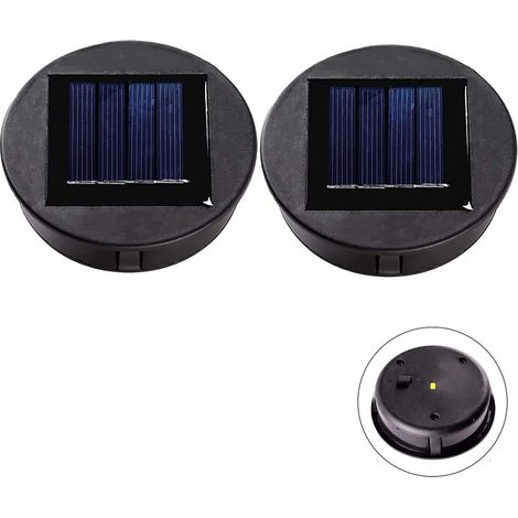 2 Stück, Oberer Teil, Ersatz, Licht, Solar, Für, Laternen, Paneel, Lichtabdeckung, Mit, Einer, Glühbirne, Led, Diy, Solarlaterne, Für, Garten, Dekoration