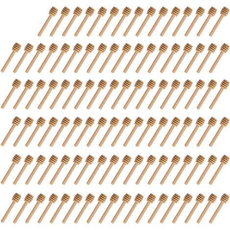 Set Mit 100 Mini-honiglöffeln Aus Holz, 7,6 Cm Lang, Für Den Hausgebrauch. Ideal Für Marmeladen- Und Honiggläser, Auch Als Sammlerstücke Zum Umrühren Geeignet. Sicher Und