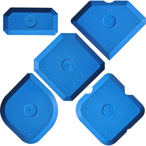 5-teiliges Fugenglättungsset – Professioneller Schaber Für Silikon- Und Acrylfugen, Glättungswerkzeug Für Perfekte Fugen (blau)