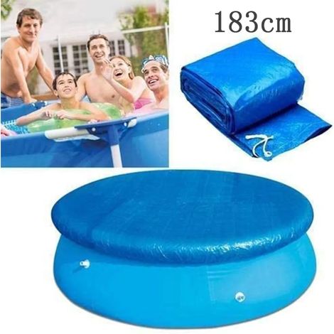 Runde Poolabdeckung Mit Elastischer, Schützender Plane, Beständig Gegen Wind, Regen Und Staub, Für Fast Set Pools.