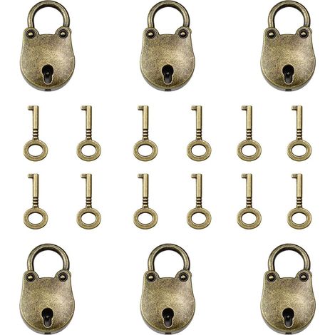 Antike Vorhängeschlösser, Kleine Multifunktionsschlüssel, Verschiedene Haushaltsgegenstände, Gepäck Und Schmuckkästchen (mit 12 Schlüsseln)