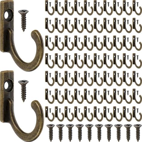 100 Wandhaken, Stifte Und 110 Schrauben Zum Aufhängen Von Schlüsselanhängern Und Schmuck (bronze)