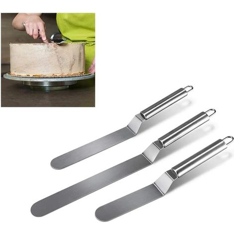 Winkelspatel, 3er-set – 15/20/25 Cm – Gebäckspatel/kuchenspatel – Zum Glasieren, Dekorieren Und Backen