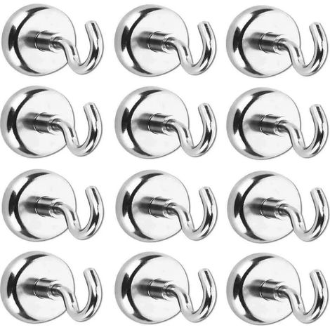 Magnetische Haken Mit Neodym-magneten. Sehr Starke Haken Für Küche, Bad, Schlafzimmer, Garage, Spinde, Büro, Kühlschrank Und Schlüsselhalter.