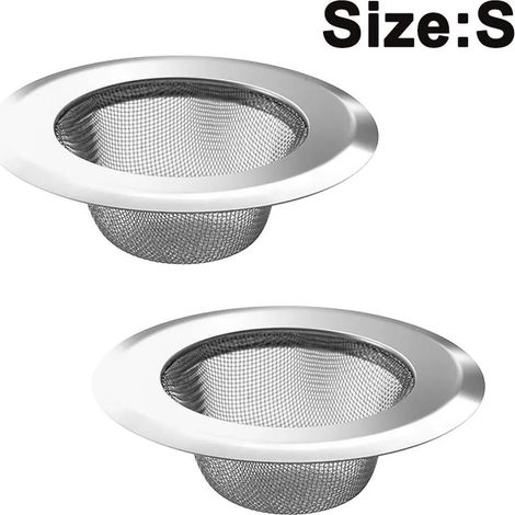 Set Mit 2 Edelstahl-spülbeckensieben, Edelstahl-kanalfilter Für Spülbecken, Gemüseschubladenfilter, Badezimmer-bodenablauf, Ideal Für Bad Und Küche