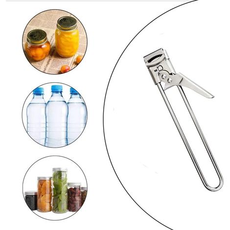 Dosenöffner Aus Edelstahl, Flaschenöffner, Multifunktionaler Dosenöffner Für Schraubgläser, Küchenutensil, Idealer Dosenöffner Für Ältere Menschen, Menschen Mit Arthritis Usw.