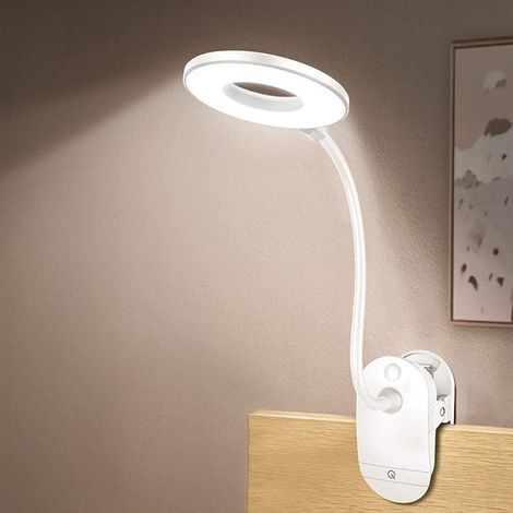 Ansteckbare Leselampe Fürs Bett, 3 Helligkeitsstufen, Usb-aufladbar