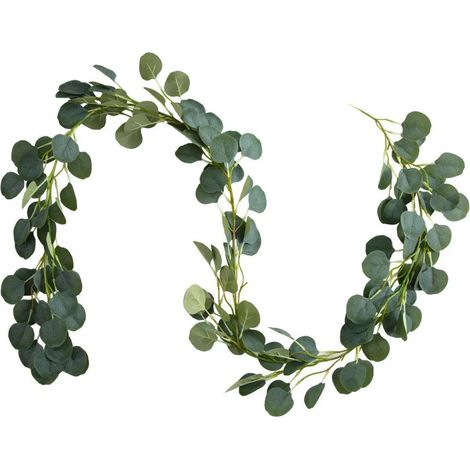 Künstliche Eukalyptusgirlande, 2 M, 146 Blätter, Weihnachtliche Tannengrüngirlande Als Tischdekoration Für Hochzeiten