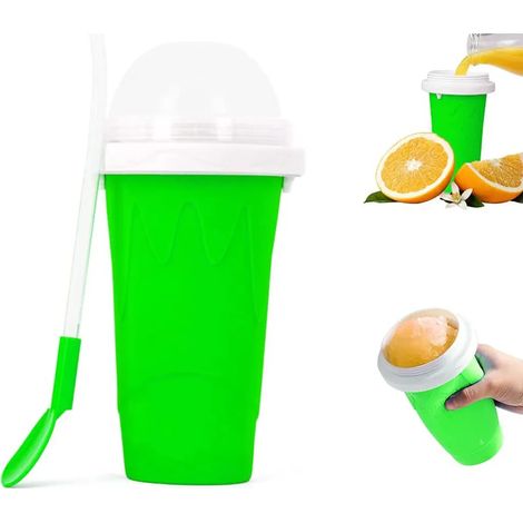 Magischer Slush-becher, Crushed-ice-becher, Sommer-eisshaker, Eisbecher, Smoothie-becher (grün)