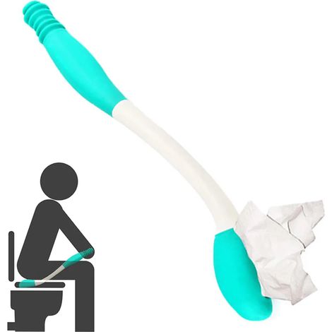 Toilettenhilfe, Komfort-feuchttuch Mit Großer Reichweite, Ermöglicht Es Ihnen, Über 40 Cm Toilettenpapier Oder Vorbefeuchtete Feuchttücher Zu Erreichen.