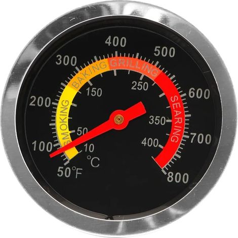 Grill-/smoker-thermometer Aus Edelstahl Mit Temperaturanzeige 10-400 °c
