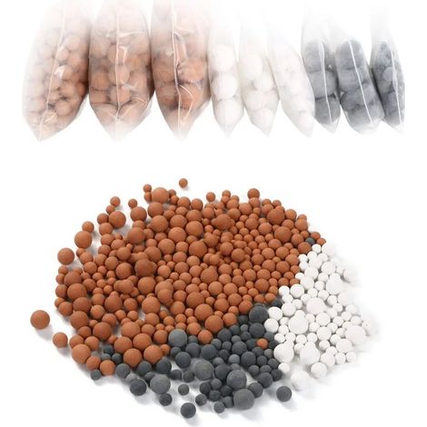 Anti-kalk-duschkopffilter, 9er-pack (3 Größen), Mit Negativen Ionen-mineralperlen, Für Handbrausen, Ionenfilter, Entfernt Chlor Und Bakterien