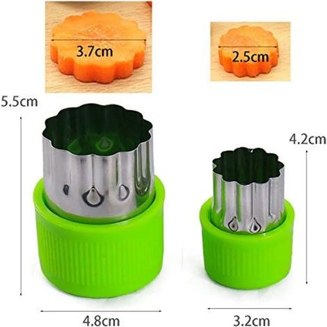 Set Mit 12 Ausstechformen Für Obst- Und Gemüsekekse Mit Ergonomischem Griff, Brotschneider Für Kinder, Edelstahl, Kuchen-, Keks- Und Sandwichform