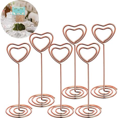 12 Herzförmige Kartenhalter, Fotohalter, Namensschilder Für Hochzeiten, Notizhalter, Platzkartenhalter, Tischnummernhalter