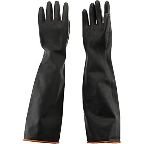 55 Cm Lange, Wasserdichte Gummihandschuhe, Schutzhandschuhe, Chemikalienbeständig, Lange Latex-haushaltshandschuhe, Beständig Gegen Säuren Und Laugen Für Arbeits- Und Haushaltsarbeiten