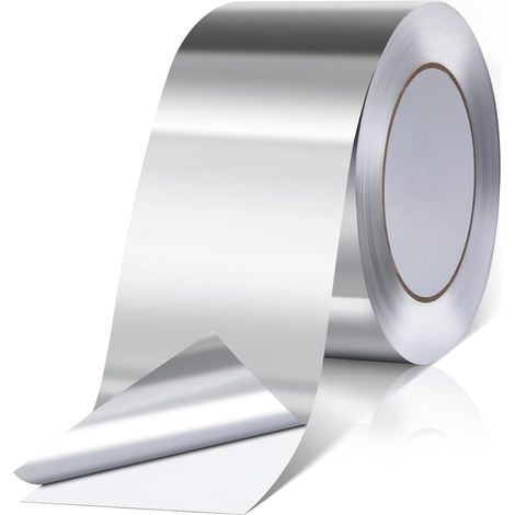 50 Mm X 20 M Aluminiumfolienband, Wasserdichtes Und Hitzebeständiges Dichtungsband Für Hochtemperatur-lüftungskanäle, Isolierung Und Dampfsperre Für Geschirrspüler Und Abflüsse