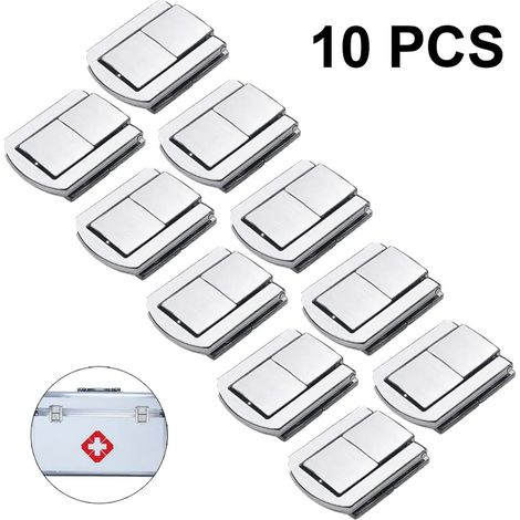 Set Mit 10 Edelstahl-truhenverschlüssen, Verstellbarer Verschluss Für Holztruhen, -kisten Und -koffer
