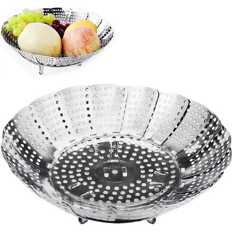 Gemüsedämpfer Mit Zusammenklappbarem Edelstahl-dampfkorb, Ideal Für Gemüse, Aufläufe Und Verschiedene Kulinarische Zubereitungen.