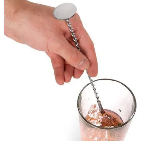 Cocktaillöffel Mit Langem Griff, Rührlöffel Aus Edelstahl, Shaker, Löffel Mit Spiralmuster