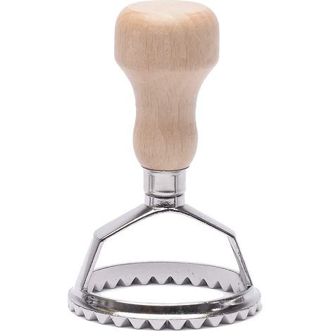 Ravioliformer Mit Messer, Ravioliformer Mit Holzgriff Und Pizzaschneider, Quadratische Und Runde Ravioliform Für Kekse, Pasta, Teigtaschen (5er-set)