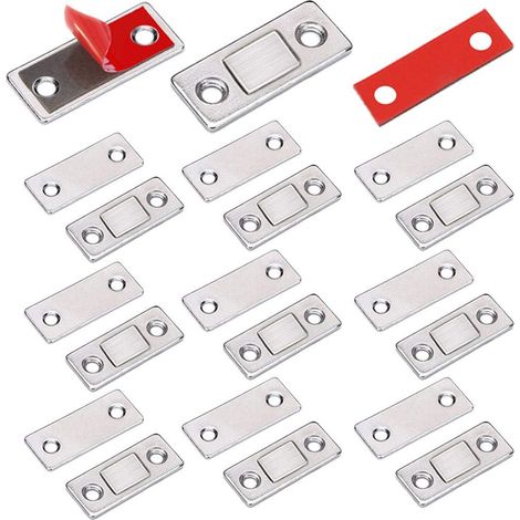 2-teiliges Set Magnetischer Möbelbefestigungen, Ultradünne Magnetverschlüsse Für Schranktüren Und Schubladen