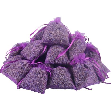 Lavendelblüten-säckchen – 12 Säckchen Mit 100 % Natürlichen, Getrockneten Lavendelblüten Zum Parfümieren Und Desodorieren Ihrer Schubladen.