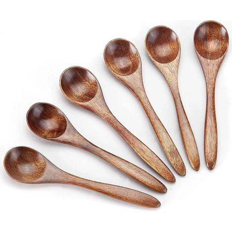 Holzlöffel, Kleiner Holzlöffel, Kleiner Servierlöffel, Küchenutensilien Aus Holz, Kleiner Gewürzlöffel