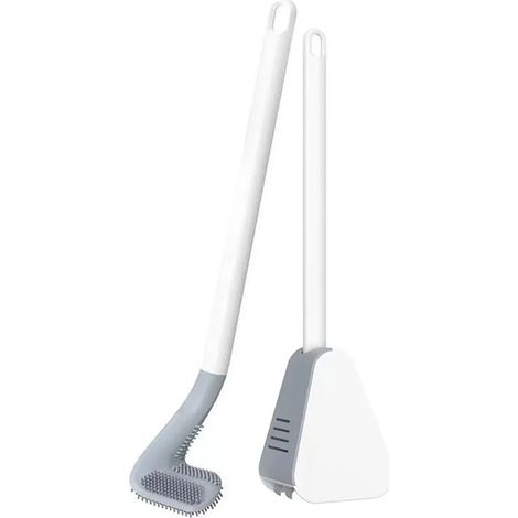 Toilettenbürste, Golfballförmige Toilettenbürste Mit Halterung, Toilettenbürste Mit Langem Griff, Flexible Toilettenbürste, Silikon-toilettenbürste Mit Kugelkopf